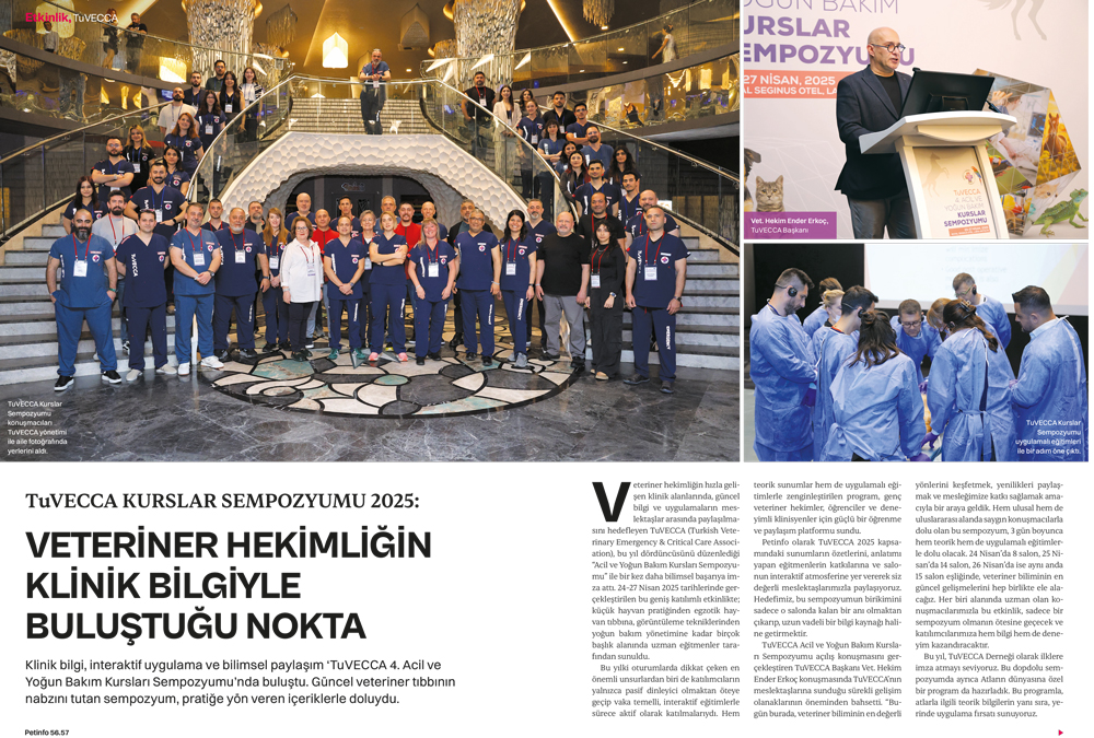 TuVECCA KURSLAR SEMPOZYUMU 2025: VETERINER HEKIMLIĞIN KLINIK BILGIYLE BULUŞTUĞU NOKTA